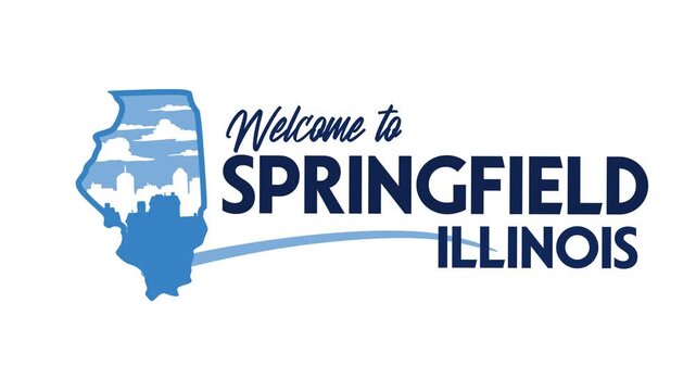 silhouette of springfield illinois city view