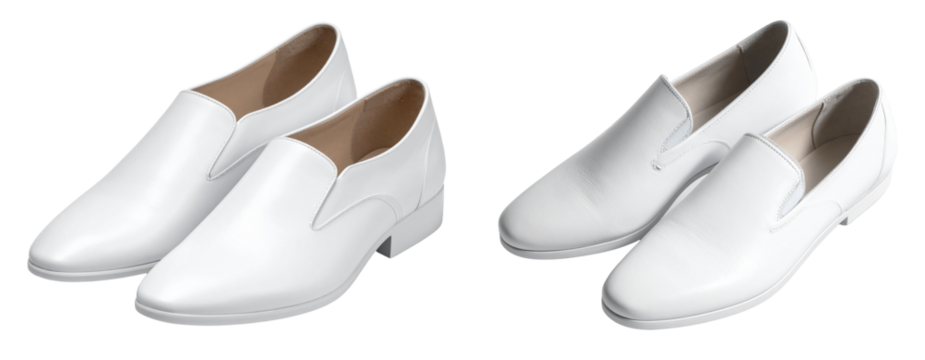 Sat of Minimal White Footwear Mockup – Front & Side Shoe Template PNG