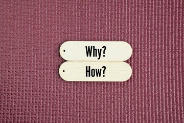 Wood with the question words why and how. 