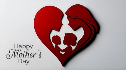 Cute Mother and Daughter Vector Art