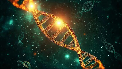 DNA double helix in space - Powered by Adobe