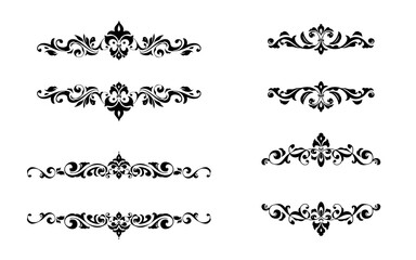 クラッシック調の手描きフレーム、装飾セット。