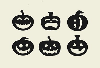 Halloween vector icon collection