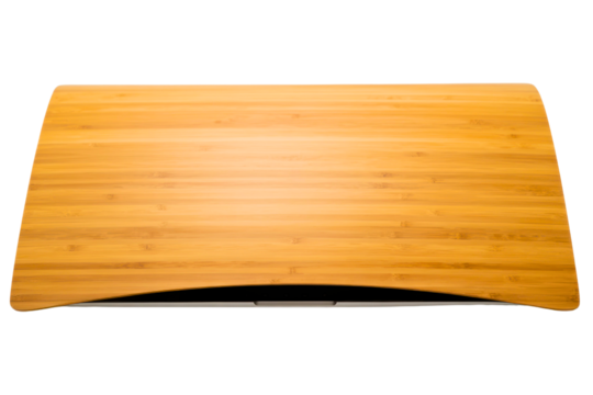 Bamboo laptop desk for a comfortable home office isolated with transparent background