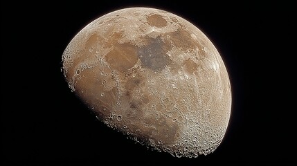 Crescent moon against a black sky showing craters and surface details.