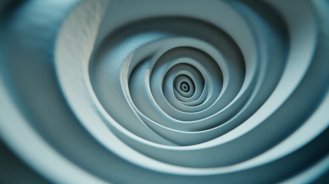 Soft spirals form concentric patterns symbolizing growth infinity and continuous evolution representing harmony rhythm and the endless flow of energy in abstract and meditative design