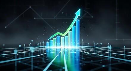 Visualize your growth with this dynamic business trend chart graphic