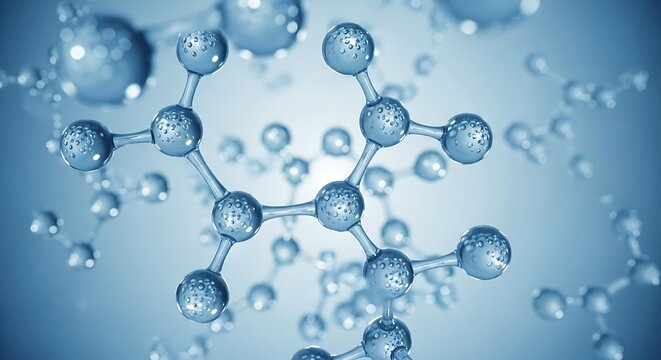 Abstract molecular structure scientific research chemistry biology science data visualization