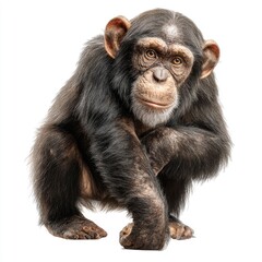 Fototapeta premium Chimpanzee portrait in hyperrealistic detail studio environment gigapixel quality