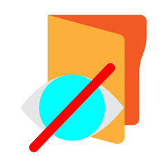 Hidden File Vector Flat Icon Design