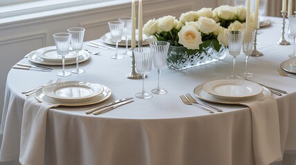 Fototapeta premium table setting for a wedding reception
