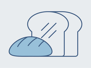 Bread icon. Supermarket icon vector. Outline vector icons. Flat illustration concept.