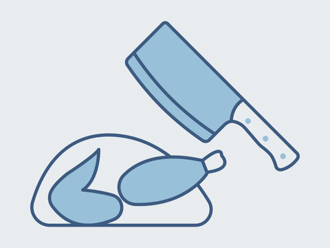 Butcher icon. Supermarket icon vector. Outline vector icons. Flat illustration concept.