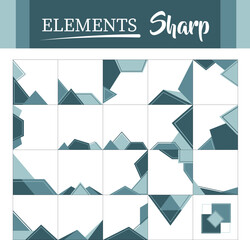 Sharp Geometric Border Elements &ndash; Abstract Corner & Frame Vector