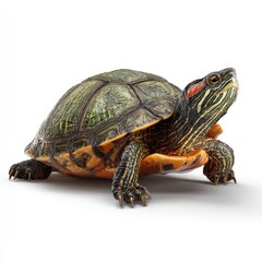 Obraz premium Hyperrealistic turtle in gigapixel detail underwater scene digital art marine environment close-up view nature concept