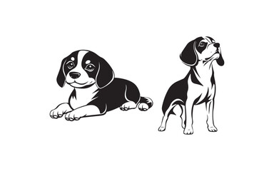 beagle dog vector illustration