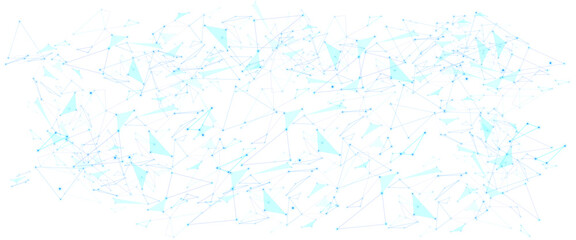 Obraz premium Vector white background with blue lines and dots.