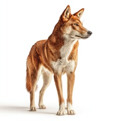 Fototapeta premium Dingo in hyperrealistic detail australian outback wildlife photography studio setting side view animal portrait