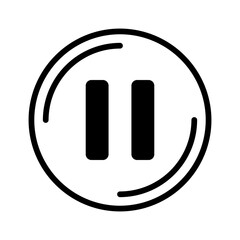 Vector solid black icon for Pause button