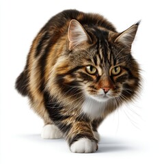 Domestic cat action in a studio setting detailed hyperrealistic image gigapixel standard scale environment