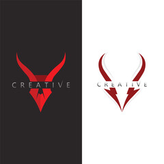 Creative ram horn vector logo design for mountain adventure and bold identity