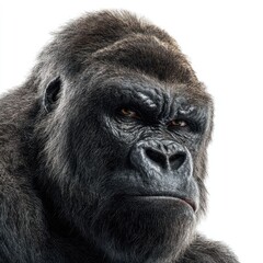 Gorilla encounter in the wild hyperrealistic gigapixel image jungle environment close-up viewpoint