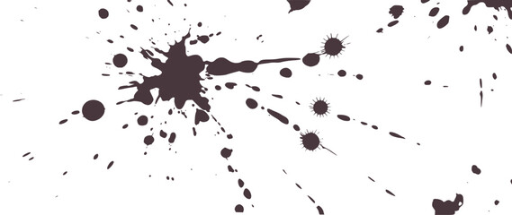 Splattered ink abstract pattern black