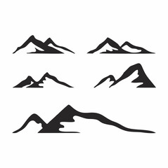 Mountain silhouette vector de...