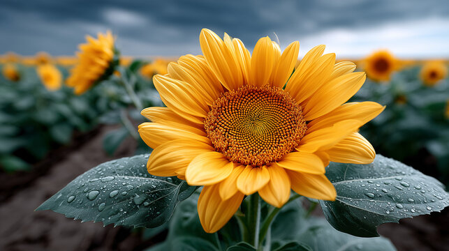 sunflower on blue sky