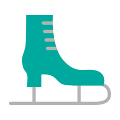 Ice Skate Vector Flat Icon Design