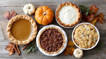 Homemade Autumn Pies for a Rustic Thanksgiving Feast,food blogs, recipe websites, holiday marketing campaigns