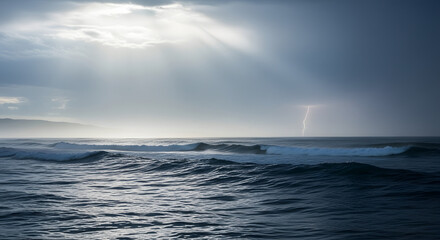 Obraz premium storm over the sea.