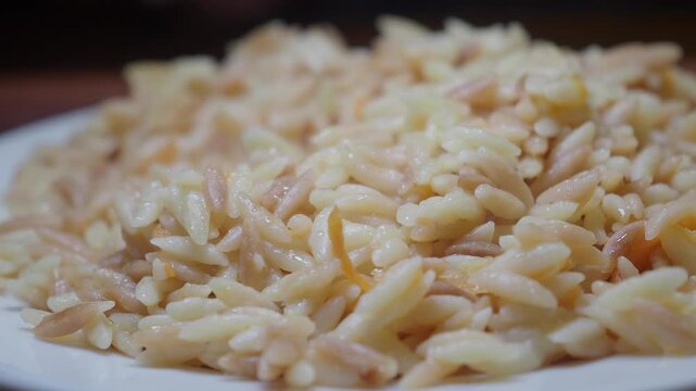 Perfectly cooked orzo pasta recipe with simple seasonings