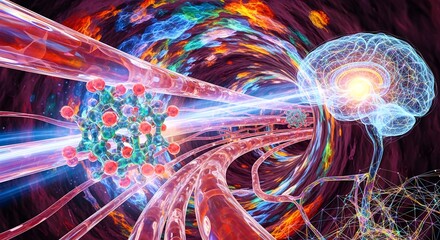 Abstract Visualization of Brain Activity, Neural Networks, and Molecular Structures