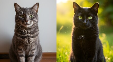 Cats portrait composition