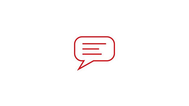 Modern communication symbol with animated typing lines in a message bubble, representing real-time messaging, chat apps, and digital conversation - Powered by Adobe