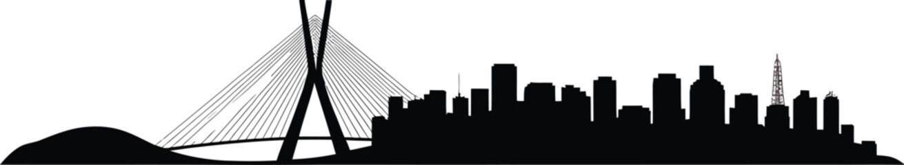 Fototapeta premium Kolkata India City Skyline Silhouette Urban Landscape View Scenery Buildings Landmark