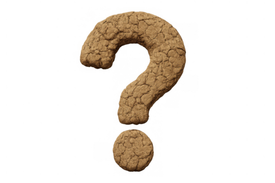 Question mark symbol forming from dry cracked earth representing environmental drought, crisis, water scarcity, and global warming