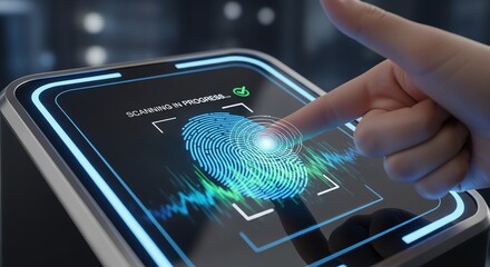 Fingerprint scanning device with biometric authentication