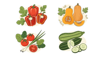 Vibrant Vegetable Medley Fresh Harvest Still Life