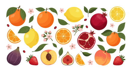 Fresh Assortment of Fruits for Healthy Eating and Creative Designs
