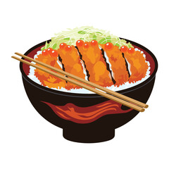 Japanese Tonkatsu Rice Bowl