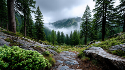 forest in the mountains
