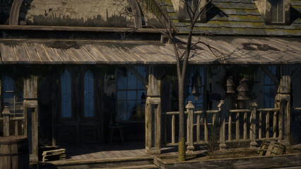 枯れ木と沈黙の家