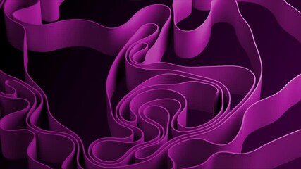Dynamic abstract purple ribbons flowing smoothly in a modern design animation, perfect for backgrounds or stylish presentations, vibrant and eye catching - Powered by Adobe