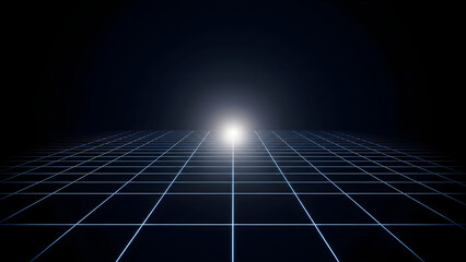 Soft glowing circuit board connections in pastel blue create a modern and minimal tech connectivity concept.