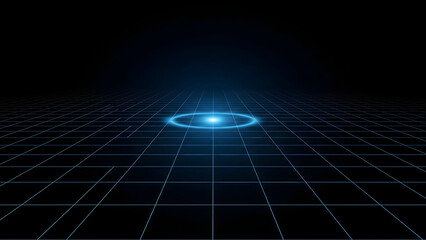 Soft glowing circuit board connections in pastel blue create a modern and minimal tech connectivity concept.