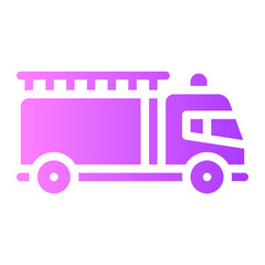 fire truck gradient icon