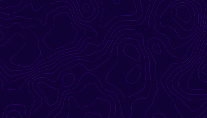 Dark Purple Topographic Abstract Line Background