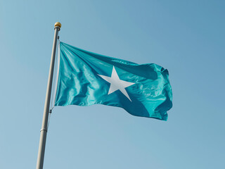 Flag of Somalia Waving in the Sky